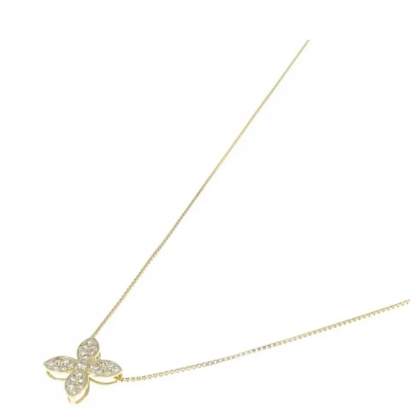 Authentic 18K Solid Gold Necklace and Diamond Pendant - Picture 3 of 6